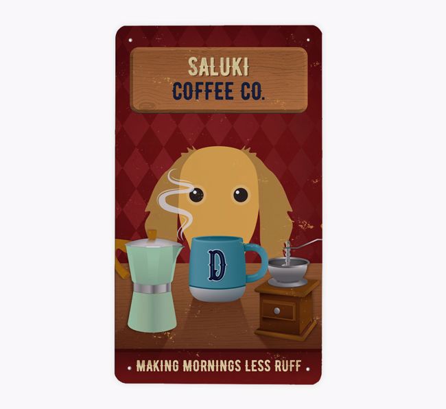 Dog Breed Coffee Co: Personalized {breedFullName} Metal Sign